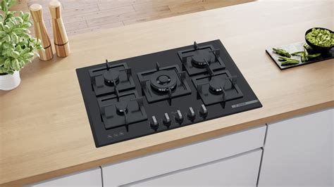 75cm gas on glass cooktop